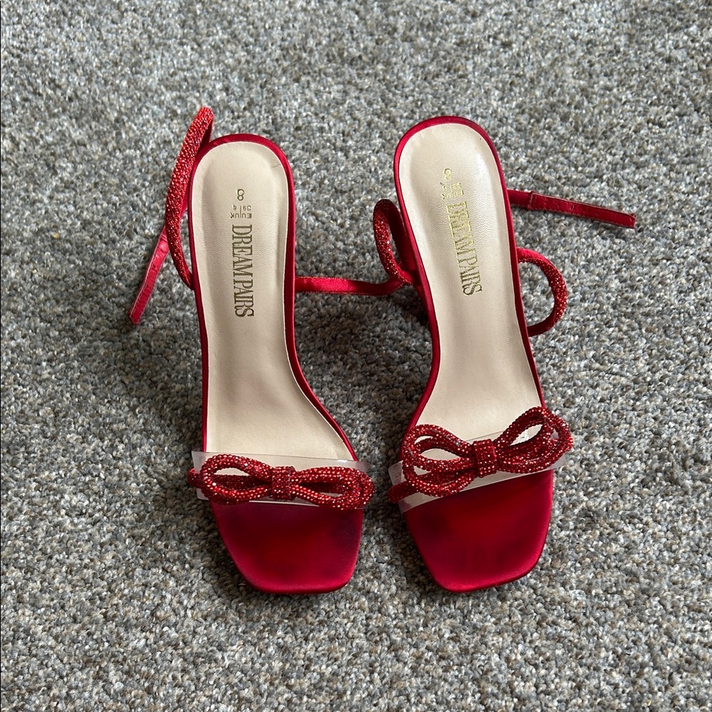 Dream Pairs Red Bow Heels